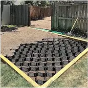 Ground Grid Stabilizer 2", Durable Soil/Gravel Stabilizer for Driveway Patio Path Steep Landscaping, HDPE Mud Control Grids Scalable(3x7 m/10x23 ft)
