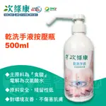 次綠康 次氯酸乾洗手液500ML 1+1組 無毒洗手除菌 安全防護 台灣製造 清潔消毒 無刺激 無酒精