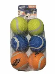 Nerf DOG Squeak Tennis Balls 6 Count NEW SEALED