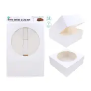 5 x White 12" CAKE BOXES Window Face Cardboard Cake Cupcake Box Birthday Party
