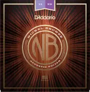 1 Set D'Addario NB1152 Nickel Bronze Acoustic Guitar Strings 11-52 Custom Light
