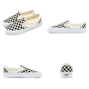 【VANS】休閒鞋 Slip-On Reissue 98 男鞋 女鞋 米白 黑 棋盤格 懶人鞋 情侶鞋(VN000CSE2BO)