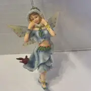 FAERIE GLEN WINTER SNOW FAIRY HOLLISHIMMER FIGURINE FG5813 CARDINAL CRYSTAL HTF