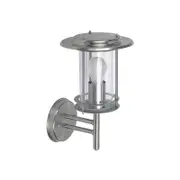 incandescent Stainless Steel Wall Light IP23 E27 in Silver Superlux Lighting - FS2103