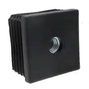 Sztxj Set of 10 threaded square tube inserts, for connection, manufacture, grooved insert, box section (20mm x 20mm - M6)