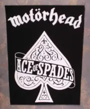 Motorhead Ace Of Spades Back Patch | Motörhead English Heavy Metal Band Logo