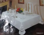 Vintage Hedaya Linens Hand Crochet and Cutwork Versailles 42" Square Tablecloth