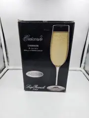 Luigi Bormioli ITALY ~ CRESCENDO Crystal Champagne Set of Four 8 Ounce Glasses
