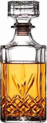 Royalty Art Whiskey Decanter with Pull Bottle Stopper for Bourbon, Scotch,...