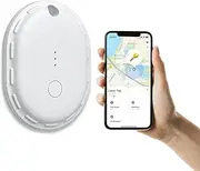 [Laser] Smart Tag for All Apple Find My Network Supported Devices Like iPhone, iPad, MacBook - AirTag Alternative, IPX7 Water Resistant, TUV Certified - Track Keys, Suitcase, Luggage, Keychain (White)