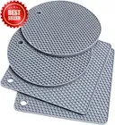 4 Pcs Silicone Trivet Mats, Heat Resistant Pot Holders, Hot Pads, Coasters