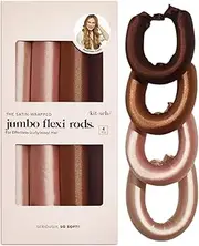 Kitsch Jumbo Heatless Hair Curler - Satin Covered Heatless Hair Curlers for Overnight Curls | Flexi Rods for Heatless Curls | No Heat Hair Curlers to Sleep In |Curling Rod Curlers for Short Hair -4pcs