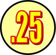Candy Vending Machine Labels Price Stickers (10 pack) 1.25"