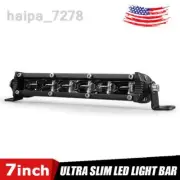 7inch LED Work Light Bar Driving Slim Fog Offroad Spot White ATV Truck SUV 4WD