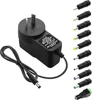 ALITOVE 12V 1A Power Supply Adapter DC 12 Volt 12W 1000mA 800mA 600mA 500mA Power Converter with 5.5x2.5mm 5.5x3.0mm 5.5x1.7mm 4.8x1.7mm 4.0x1.7mm 3.5x1.35mm 3.0x1.1mm 2.5mmx0.7mm 6.3x3.0mm 10 Tips