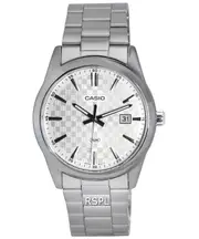 Casio Analog Stainless Steel Silver Dial Analog Quartz MTP-VD03D-7A Mens Watch