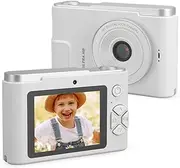 2.4 Inch Digital Camera, 4K 48MP Compact Small Travel Camera, 16X Digital Zooml, Kids Camera, Auto Focus, for Kids, Girls, Teens Gifts (White)