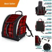 Waterproof Ski Snowboard Boot Bag - Travel Storage for Skis, Boots, Helmets, Gog