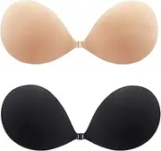 [CZSHEYDOKI] Push up Adhesive Bra Invisible Strapless Reusable Plunge Bras Backless Silicone Sticky Bra