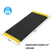 15.7x31.5: Threshold Ramp Aluminum with 600lbs Load Capacity Portable Anti-Slip