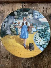 The Wizard of Oz “Follow The Yellow Brick Road” Plate With Cert. Of Authenticity