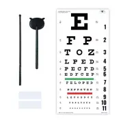 Snellen Eye Chart Visual Acuity Chart with Eye Occluder and Pointer for Eye E...