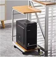 Printer Shelf Printer Stand Printer Rack 2-Tier Printer Stand with Rolling Wheels Home Office Movable Printer Shelf CPU Holder Cart Standing Printer Printer Holder Printer Shelves (Color : H)