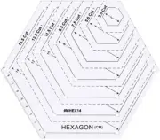 1 Pcs Transparent Creative Grids Quilting Templates Ruler Hexagon Shape