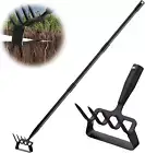 Garden Hoe Cultivator Weeding Tool, Stirrup Hoe Rake with 62" Adjustable Long...