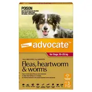 Advocate Red Spot-On Flea & Worming Treatment 10-25kg Dog 3pk