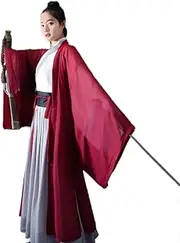 [Generic] Women's Chinese Hanfu Dress Han Dynasty Costume Wide Sleeve Asian Tradtional Clothing Ancient Princess Party Fancy Dress