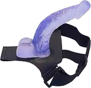 Strap-on penis 21cm silicone strap-on dildos realistic dildos with strong suction cup removable anal plug adjustable harness strap-on dildo unisex ﻿(Blue)