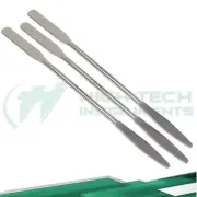 3 Stainless Steel Lab Spatula Micro Scoop Reagent Lab Sampling Mixing Spoon - 7"