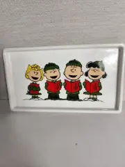 Peanuts Holiday Tray Serving Dish Ceramic Charlie Brown Lucy Linus Sally 2017