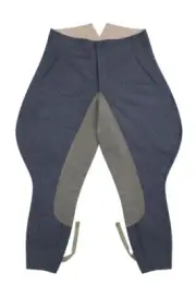 WW2 German Luftwaffe Officer Blue Grey Wool Riding Breeches