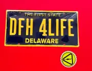Dogfish Head Craft Beer Delaware License Plate Tin Tacker Sign + Sticker NEW