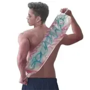 TWO Exfoliating Back Scrubbers Straps For Shower To Deep Clean INVIGORATING TOO!
