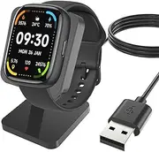 Blueshaweu Charger Compatible with TOOBUR IDW26 Smartwatch 1.83 Inches, USB Charging Cable, Quick Charger, Charging Dock for TOOBUR/Bambooinn/TMHAI IDW26 Smartwatch (Black)