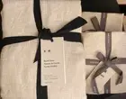 West Elm EUROPEAN FLAX LINEN MINI WAFFLE Duvet Full/Queen & 2 Shams Natural Flax