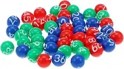 QUMIIRITY 49pcs Ball Bingo Numbers Favor Pool Draw Number Balls Boules Shower Bingo Game Tombola Boll Raffle Bolls Game Prize Puzzle Lucky Raffle Tickets Billiard Jackpot Plastic