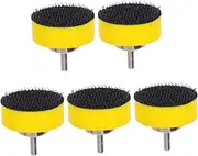 Cabilock 5pcs Grinding Disc Sanding Polishing Pads Sanding Pad for Furniture Flexible Sanding Disc Hand Sander Disc Small Sanding Disc Polishing Disc Hand Sander Tool Yellow Plastic