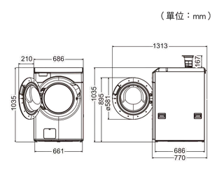 Panasonic 19公斤智能聯網系列 變頻溫水滾筒洗衣機(NA-V190MDH)(冰鑽白/炫亮銀)