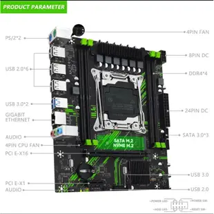 機械師 X99 主板 X99 PR9 支持 LGA 2011-3 Intel Xeon E5 V3&V4 CPU DDR