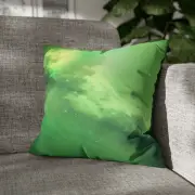 CUSHION COVER PILLOW CASE|GREEN NEBULA SPACE GALAXY