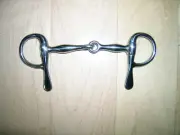 STAINLESS STEEL HALF CHEEK SNAFFLE BIT, 4 1/2", BRAND NEW
