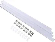 Hemobllo 4 Sets LED Channel System with Milky White Cover Lens Aluminum Extrusion Profile Housing Diffuser Track for Strip Tape Light