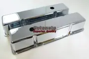 SBC Chevy 305 Chrome Cast Aluminum Valve Cover Tall Smooth 305 327 400 55-86