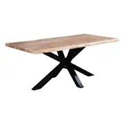 [James Lane] Madras Live Edge Solid Acacia Wood Dining Table