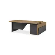 Modern Furniture HAMLIN Executive Office Desk with Left Return 2.2M - Tobacco