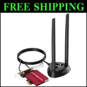Tri-Band AX5400 WiFi 6E Adapter & Bluetooth 5.2 for Enhanced Connectivity